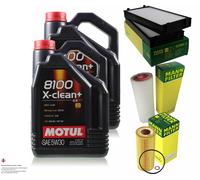Motul 9L 5W-30 olio motore + Mann per BMW X5 E70 xDrive30d 3.0 D X6 E71 E72