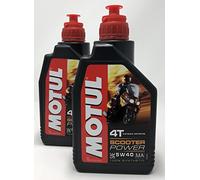 Motul acete Motore Moto 4 Tempi Scooter Power SAE 5 W-40 ma, 2 L, 2 x 1 lt