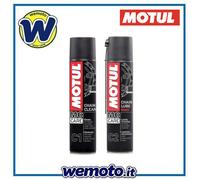 Motul C2 Road Lubrificante Catena + C1 Pulitore Catena Spray 400 ml per Moto
