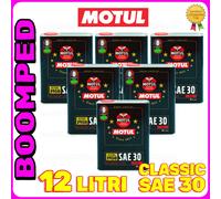 MOTUL CLASSIC SAE30 OLIO MOTORE 100% MINERALE UNIGRADO MONOGRADO 12 LITRI 06MO82