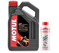 Motul DUO Olio Moto 7100 4T 5W-40, 4 litri + Engine Clean 200ml