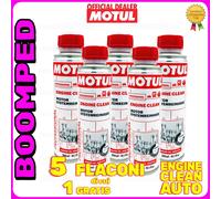 MOTUL ENGINE CLEAN 5x300 ml ADDITIVO PULITORE PULIZIA MOTORE AUTO 05MO46