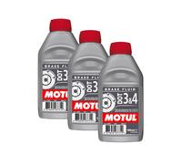 Motul Fluido Freni DOT 3 & 4 Liquido Freni 3x500ml Bottiglie