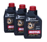 Motul Gear Competition SAE 75W140 Olio Per Trasmissione Set 3x1 Litro