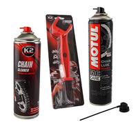 MOTUL K2 Spray Catena Road+ Kit Pulizia Catena con Spazzola