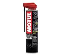 Motul - Lubrificante per Catene di Moto da Corsa - Aerosol Bianco - velocità e Resistenza - Compatibile con O-Ring, X-Ring, Z-Ring - MC Care Chain Lube Factory Line C4-400 ml