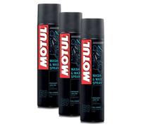 Motul MC CAREâ„¢ E9 Wash & Wax Spray Pulitore Secco 3x400ml Bomboletta