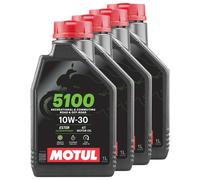 Motul Motoröl 4T SAE 10W-30 HC-Synthese 5100 4 x 1 Liter API SP JASO MA2
