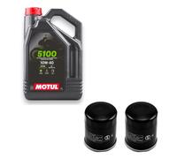 Motul Mototöl 10W40 4Liter Olio 2x Filtro per TGB Gunner 550 Kit di Manutenzione