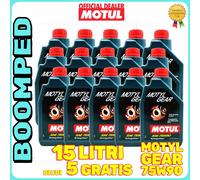 MOTUL MOTYL GEAR 75W90 olio lubrificante cambio differenziale auto 15 LT 15MO55