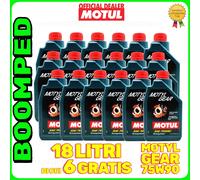 MOTUL MOTYL GEAR 75W90 olio lubrificante cambio differenziale auto 18 LT 18MO55