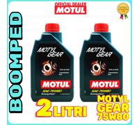 MOTUL MOTYL GEAR SAE 75W80 2L OLIO TRASMISSIONE CAMBIO AUTO API GL4 GL5 02MO75