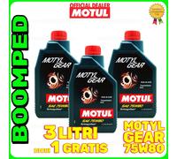 MOTUL MOTYL GEAR SAE 75W80 3L OLIO TRASMISSIONE CAMBIO AUTO API GL4 GL5 03MO75