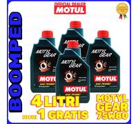 MOTUL MOTYL GEAR SAE 75W80 4L OLIO TRASMISSIONE CAMBIO AUTO API GL4 GL5 04MO75
