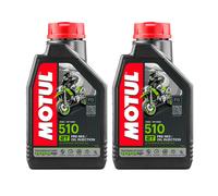 Motul Olio Miscela 510 TECHNOSYNTHESE 2T 2 Confezioni da 1 LITRO zip runner nrg