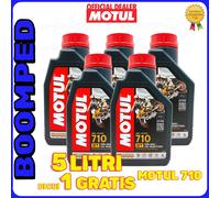 MOTUL OLIO MOTO MOTORE 710 2T TEMPI 100% SINTETICO - OLIO MISCELA 4 LITRI 04MO01