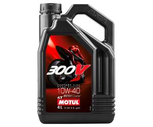 Motul Olio Motore 300V 4T Sae 10W-40 ROAD RACING, 4 LITRI