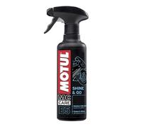 Motul - Ravvivante e Lucidante per Superfici in Plastica per Tutti i Tipi di Moto - Spray Detergente a Base Siliconica - MC Care Shine & Go E5-400 ml