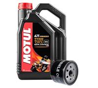 Motul Servizio Cambio Olio Moto Duo 7100 4T 15W-50 Sintetico 4 Litri + Filtro Olio OC11