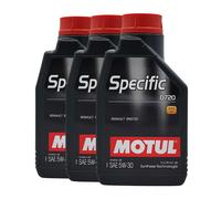 MOTUL Specific 0720 SAE 5W-30 Olio Motore RENAULT RN0720, 3x1 Litro
