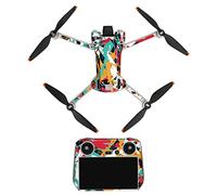 MotuTech - Adesivo decorativo per DJI Mini 3 Pro Drone, telecomando Pelle anti rigatura impermeabile (per drone + RC(con schermo), 5- Les Graffitis)