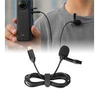 MotuTech Microfono Lavalier Clip-on Tipo C per Insta360 X4 / X3 / One X2 / RS / R / OSMO Action 3 / DJI Action 2 1,5M Filo