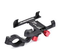 MotuTech Promend - Supporto in metallo per bicicletta, manubrio per telefono a 360°, girevole (manubrio 25-31,8 mm, nero)