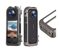 MotuTech Telaio in metallo multifunzione per insta360 X4 Telaio Shell Gabbia di Protezione 2 Cold Shoe Artiglio Fissaggio Staffa 1/4" Pieghevole Accessori (Aluminium)