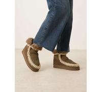 Mou - 18 - Stivali in camoscio e montone verde oliva 3