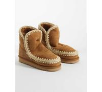 Mou - 18 - Stivali in pelle scamosciata marrone cognac con interno in montone-Neutro 37.5