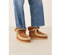 Mou - 18 - Stivali in pelle scamosciata marrone cognac con interno in montone-Neutro 7