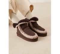 Mou - 18 - Stivali in pelle scamosciata marrone moka con interno in montone 8