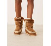 Mou - 24 - Stivali in camoscio e montone color cognac-Neutro 6