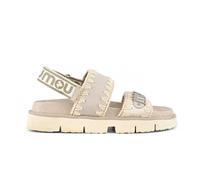 Mou - Bio Sandal Suede & Canvas - -Shoes -Donna -Beige -36 EU
