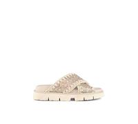 Mou Criss-Cross bio Ciabatta con microsequins SW461007G Natural 38