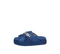 MOU, CRISS CROSS, Ciabatte Sandali Moda Fashion (DENIM BLU, Sistema Taglie Calzature EU, Adulto, Numero, Media, 36)