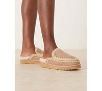 Mou - Pantofole in camoscio color cammello-Neutro 8