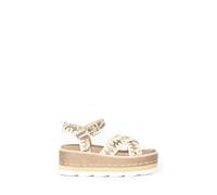 Mou - Sandali Platform con Stampa Serpente Incrociati - -Shoes -Donna -Beige -36 EU