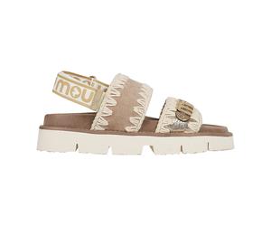 Mou, ,Shoes ,Donna ,Beige ,36 EU Sandali in Pelle Metallica