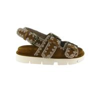Mou, ,Shoes ,Donna ,Marrone ,36 EU Sandalia Blu con Due Fibbie