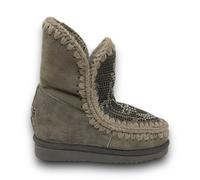 MOU Stivaletti Donna Inner Wedge Texan Pattern Hotfix Grigio Zeppa