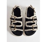 Mou - Two Buckle - Sandali neri con cinturino posteriore-Nero 39