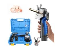 Moubhjd Cartellatrice Tubi Rame for Svasatura Cordless da, Espansore per Tubi Idraulici 1/4"-3/4",Strumento per Svasatura Tubi Eccentrici a 45 °,per Tubi in Rame/Alluminio,9chucks