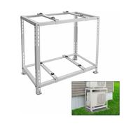 Moubhjd Staffe per Climatizzatore Unità Esterna, Mensole Acciaio Zincato, Include Sistema di Fissaggio SX e Piedini Antivibranti（Size：90x90x45cm）