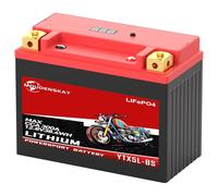 MOUDENSKAY Batteria al Litio per Moto 12V Batteria al Litio Powersports con BMS e indicatore 12.8V 3Ah 280CCA 38.4WH YTX5L-BS LiFePO4 batteria di avviamento per moto,ATV,UTV,veicoli d'acqua, ecc