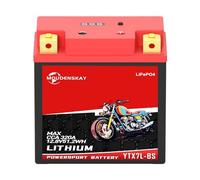 MOUDENSKAY Litio YTX7L-BS Batteria al Litio per Moto 12V 4AH con Schermo | Protezione BMS e Schermo 51.2WH 320CCA Batteria Moto LiFePO4 per moto,ATV,UTV,veicoli d'acqua, ecc