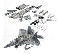 MOUDOAUER Kit modello da combattente in scala 1:100, F-22, in plastica ABS con supporto, kit smontato
