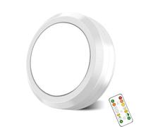 MOUJUCHI Luci Led a Batteria, 1 Pcs Mini Luce adesiva a batteria Luce Led Sottopensile per Scale, Armadio, Sottopensile, Cucina, Corridoio, Camere per Bambini (Bianco)