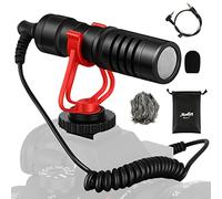 Moukey MCM-1 - Microfono per fotocamera DSLR, microfono esterno per telefono, smartphone, Vlogging, fotocamera Canon/Nikon/Sony