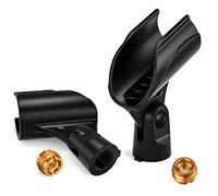 Moukey Supporto per microfono universale Supporto Clip con adattatori da 5/8"maschio a 3/8" femmina MMc-BY2